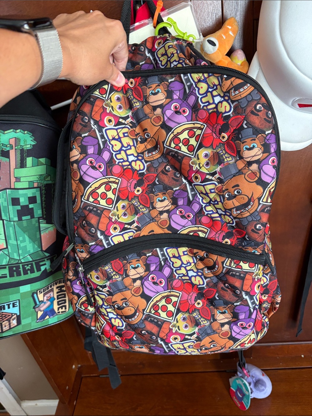 Five Nights at Freddy's Character Print Backpack - Multicolor